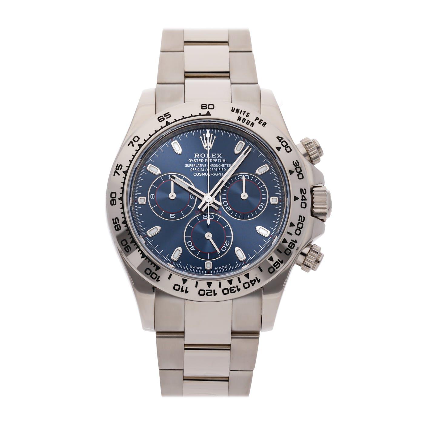 Rolex daytona stainless steel clearance blue dial