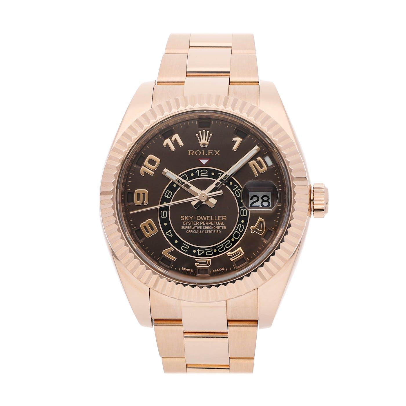 Rolex sky dweller everose on sale gold