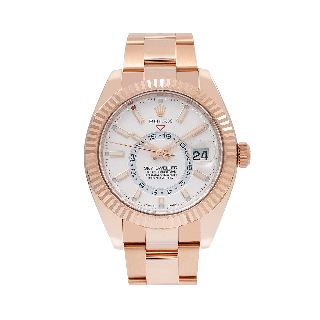 Rolex Skydweller Rose Gold White Index 326935