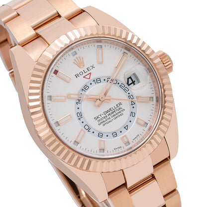 Rolex Skydweller Rose Gold White Index 326935