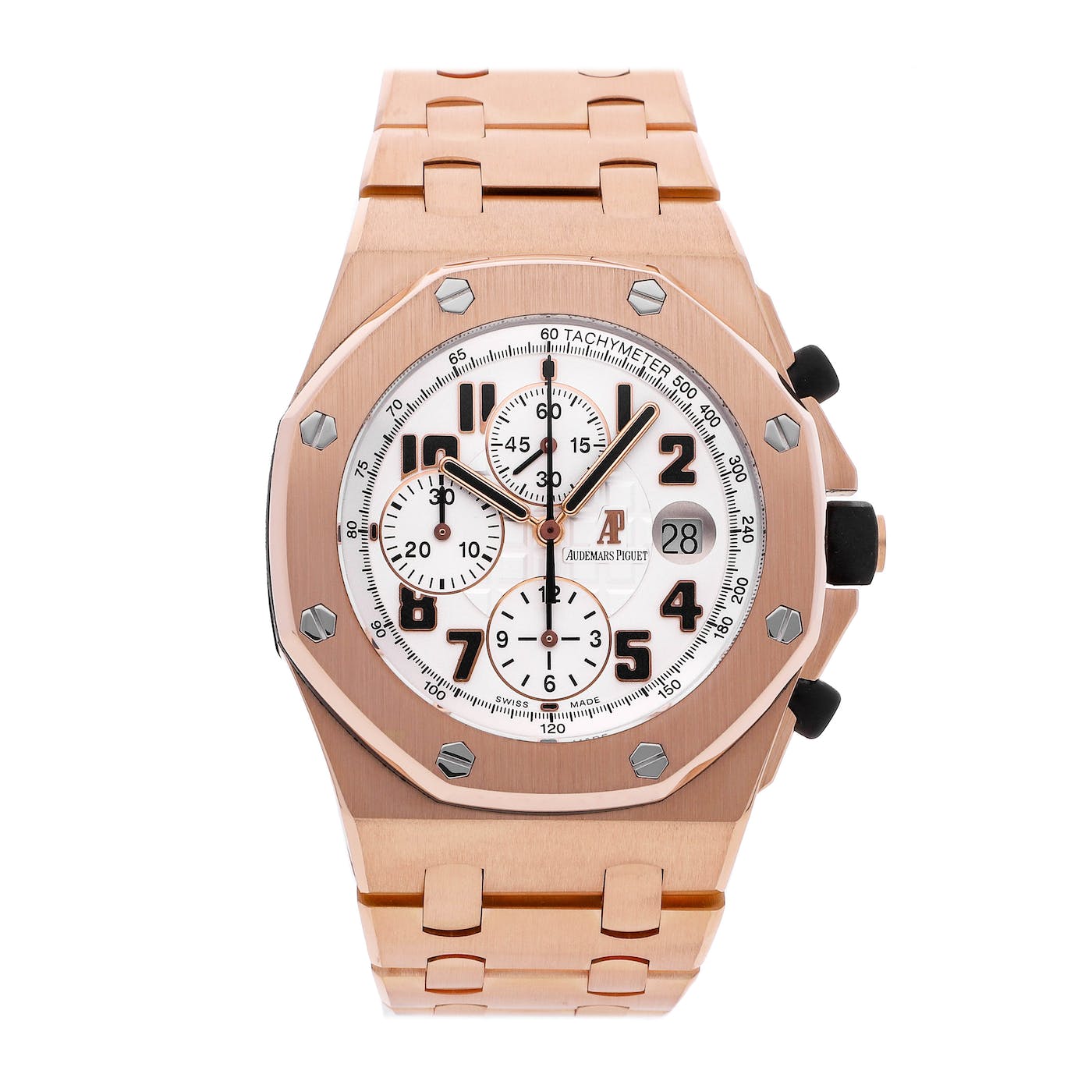 Audemars Piguet Royal Oak Offshore Chronograph Rose Gold White Dial 26170OR