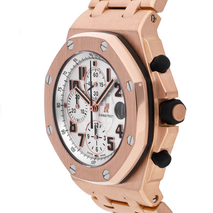 Audemars Piguet Royal Oak Offshore Chronograph Rose Gold White Dial 26170OR