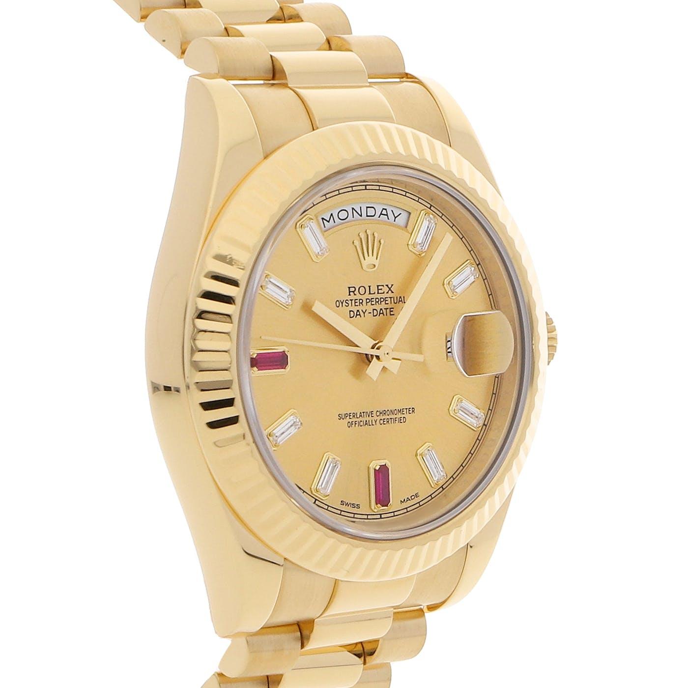 Rolex day date on sale 2 ruby dial