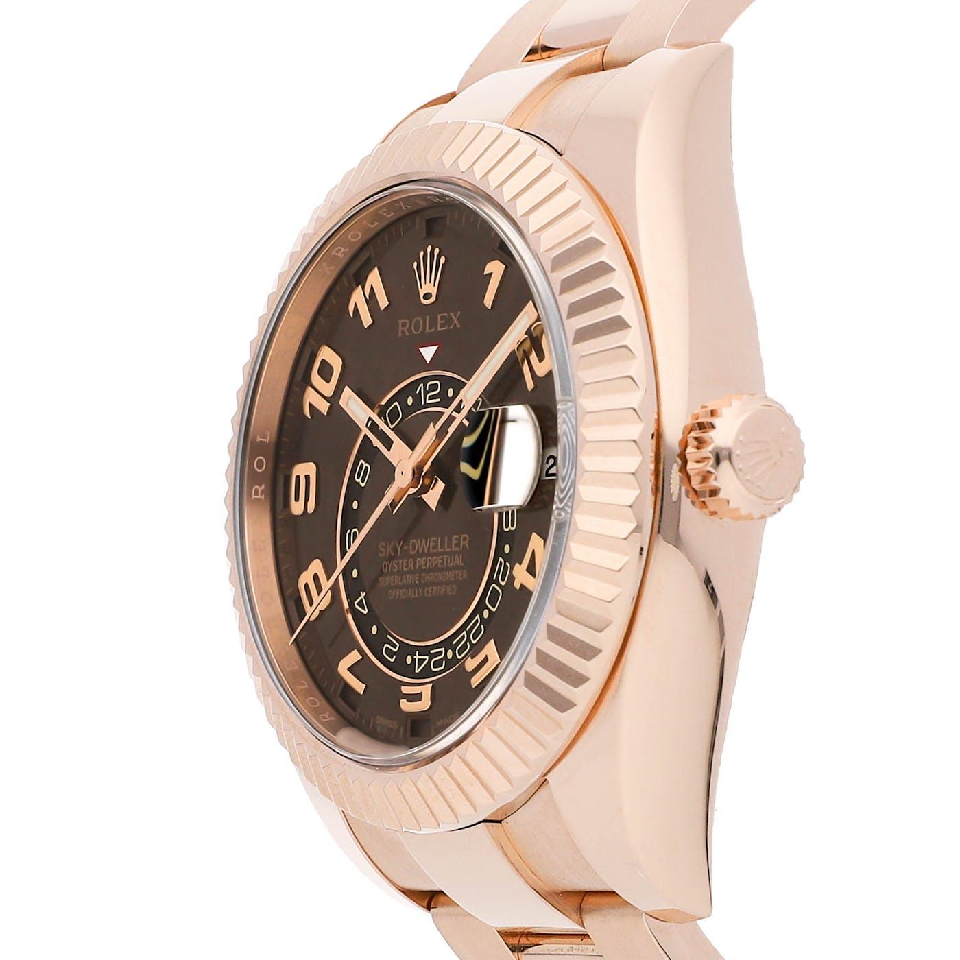 Rolex sky dweller outlet chocolate dial